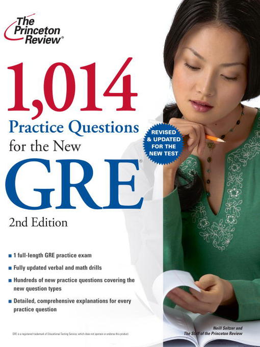 Title details for 1,014 Practice Questions for the New GRE by Princeton Review - Available
